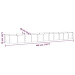 vidaXL Lit surélevé de jardin Acier enduit de poudre marron