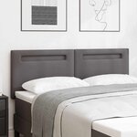 vidaXL Tête de lit avec des lumières à LED Gris 144 cm PVC