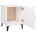 vidaXL Tables de chevet 2 Pièces Blanc Bois d'ingénierie