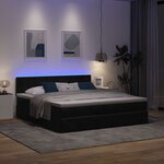 VidaXL Cadre de lit ottoman avec matelas noir 160x200 cm velours