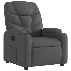 vidaXL Fauteuil inclinable en tissu gris foncé