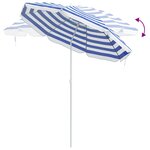 vidaXL Parasol de jardin 240 cm polyester 170T Bleu et Blanc