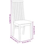vidaXL Chaises à manger coussins 2 Pièces bois massif caoutchouc