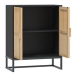 vidaXL Buffet noir 60x30x75 cm bois d'ingénierie
