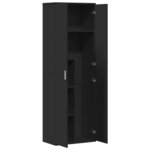 vidaXL Buffet haut noir 60x35x180 cm bois d’ingénierie