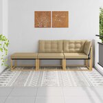 vidaXL Unité de canapé sectionnel Blanc 241 5 x 83 x 73 cm