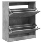 vidaXL Armoire à chaussures gris béton 80x34x96 5 cm bois d'ingénierie