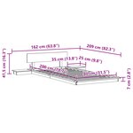 vidaXL Cadre de Lit au Sol avec Tables de Chevet 80x200cm en Bois Massif
