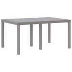vidaXL Table de jardin pour repas Gris clair 150 x 100 x 73 cm