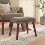 vidaXL Repose-pied Gris clair 45x29 5x35 cm Velours