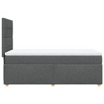 vidaXL Sommier à lattes de lit avec matelas Gris foncé 100x200cm Tissu