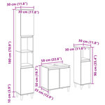 vidaXL Ensemble de meubles de salle de bain 3 Pièces chêne sonoma