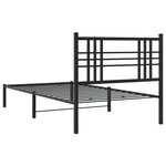 vidaXL Cadre de lit métal sans matelas avec tête de lit noir 107x203cm