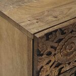 vidaXL Armoire de lit Marron 50 x 33 x 60 cm Bois de mangue massif
