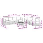 vidaXL Ensemble de canapés d'extérieur 9 pc Blanc et gris clair