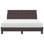 vidaXL Lit avec matelas marron foncé 140x200 cm tissu