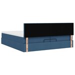 VidaXL Cadre de lit ottoman avec matelas bleu 200x200cm tissu