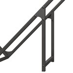 vidaXL Portant de bois chauffage noir 100x25x100 cm