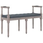 Banc banquette 110 x 40 x 70 cm velours gris foncé 02_0010465