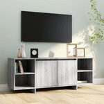 vidaXL Meuble TV sonoma gris 130x35x50 cm bois d'ingénierie