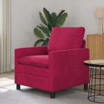 vidaXL Canapé Bordeaux 76 x 81 x 87 5 cm Velours