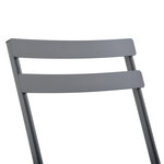 Salon de jardin bistro pliable - table carrée dim. 60L x 60l x 71H cm avec 2 chaises - métal thermolaqué gris