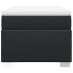 vidaXL Sommier à lattes de lit avec matelas Noir 90x200 cm Similicuir