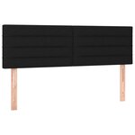 vidaXL Sommier à lattes de lit avec matelas LED Noir 140x200 cm Tissu