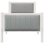 vidaXL Cadre de lit Blanc et gris clair 80 x 200 cm Bois massif en pin