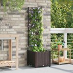 vidaXL Cache-pot de jardin Marron 40 x 40 x 143 cm Acier