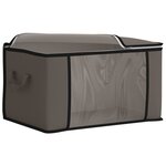 vidaXL Boîte de rangement avec fenêtre latérale transparente 6 pc Gris