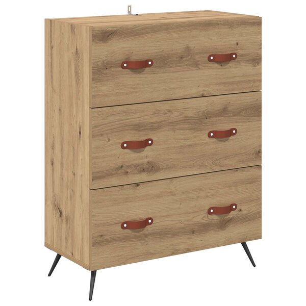 vidaXL Commode Chêne Artisanal 69 5 x 34 x 90 cm Bois d’ingénierie
