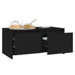 vidaXL Table basse noir 90x50x41 5 cm bois d'ingénierie