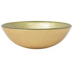 vidaXL Lavabo de bain avec robinet et drain à poussoir Verre trempé