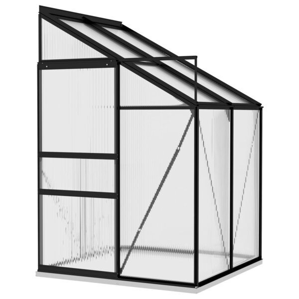 vidaXL Serre Anthracite Aluminium 2 7 m³