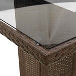 vidaXL Ensemble de bistro de jardin 7 Pièces coussins marron poly rotin
