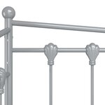 vidaXL Cadre de canapé-lit extensible sans matelas gris métal 90x200cm