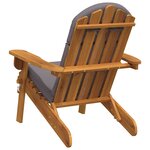 vidaXL Chaise de jardin Adirondack avec coussins bois massif d'acacia