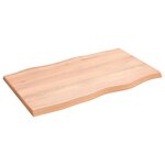 vidaXL Dessus de table bois massif traité bordure assortie