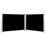vidaXL Auvent latéral rétractable Noir 100 x 1000 cm