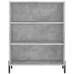 vidaXL Buffet haut Gris béton 69 5x34x180 cm Bois d'ingénierie