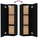 vidaXL Ensemble de meubles TV 8 Pièces Noir Bois d'ingénierie