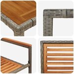 vidaXL Ensemble de salle à manger pour jardin 7 Pièces Gris et marron