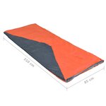 vidaXL Sacs de couchage type enveloppe 2 Pièces Orange 1 100 g 10°C