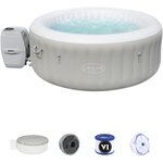 Bestway spa gonflable lay-z-spa cancun airjet - rond - 2 a 4 personnes - 180 x 66 cm