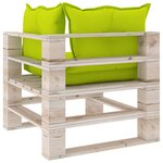 vidaXL Salon palette de jardin 6 Pièces avec coussins bois de pin