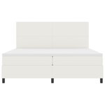 vidaXL Lit à ressorts avec matelas & lumière LED crème 200 x 200 cm Tissu en velours côtelé