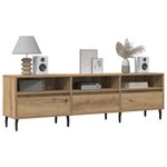 vidaXL Meuble TV chêne artisanal 150x30x44 5 cm bois d'ingénierie