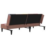 vidaXL Canapé-lit à 2 places tissu