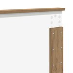 vidaXL Tête de lit Chêne artisanal 135 cm Bois d'ingénierie